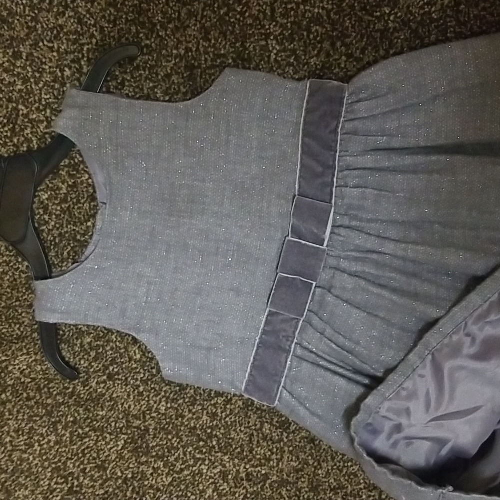Sparkly grey winter dress